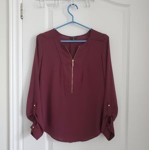 EUC Dynamite Zip Detail Blouse.